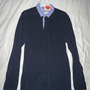 Massimo Dutti Dark Blue Polo Shirt